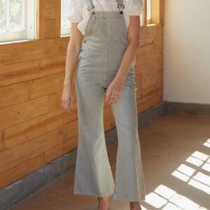 Christy Dawn Billy Overalls Railroad Striped Denim